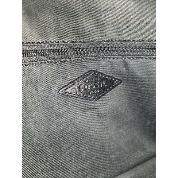 Fossil Amanda Perforated Satchel Handbag Black 11x8x5 *READ - Picture 15 of 15